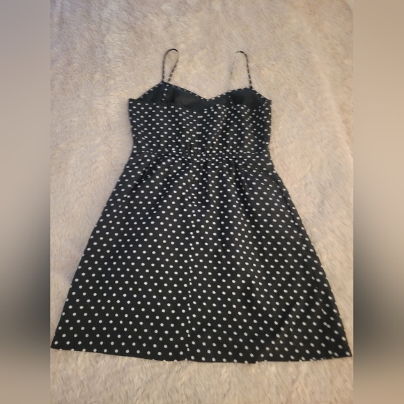 J Crew Spaghetti Strap Polka Dot Mini Dress, Size 8 - Picture 3 of 6
